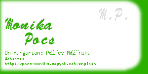 monika pocs business card